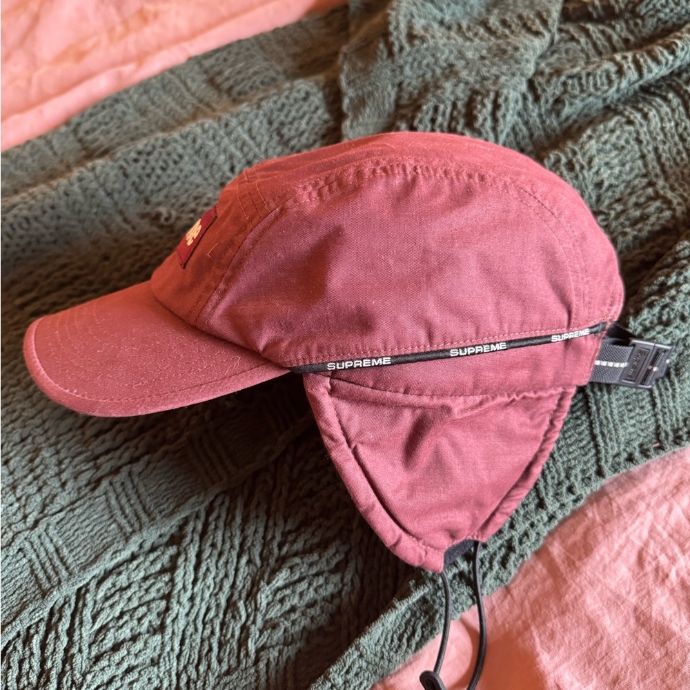 Supreme Packable Earflap Camp Cap Burgundy - Picture 2 of 6